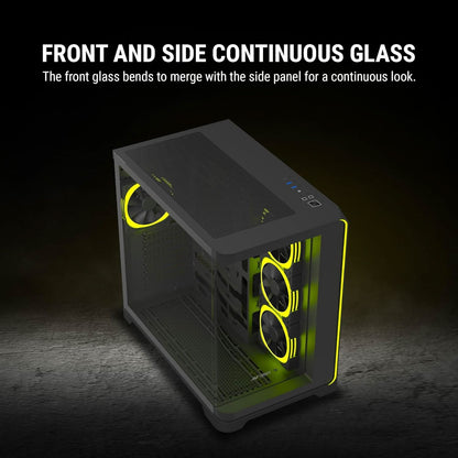ANT ESPORTS CRYSTAL ARC ARGB ATX MID TOWER CASE BLACK