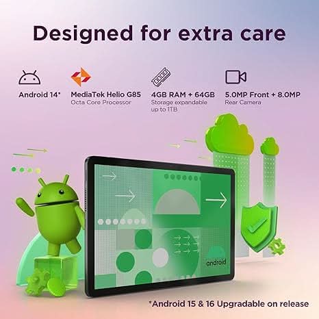 Lenovo MediaTek Helio G85 Octa Core, 4GB Ram, 64GB Storage, WIFI, 10.1 INCH ZAEH0033IN