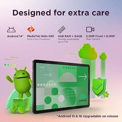 Lenovo MediaTek Helio G85 Octa Core, 4GB Ram, 64GB Storage, WIFI, 10.1 INCH ZAEH0033IN