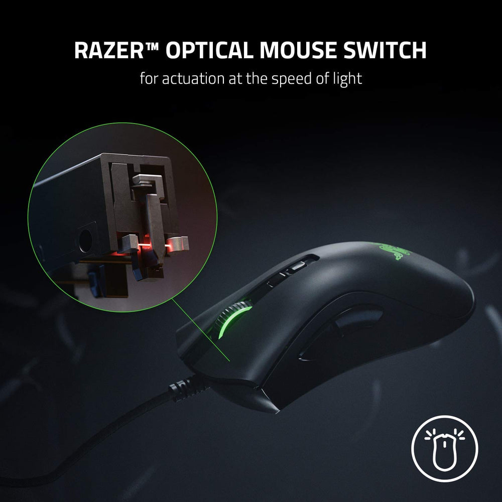 RAZER DeathAdder V2 Wired Ergonomic Gaming Mouse ( RZ01-03210100-R3M1 ) ( 20000DPI / 8 Macro Button ) ( Black )