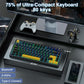 AULA F75 THUNDER BLACK GRAYWOOD SWITCH MECHANICAL GAMING KEYBOARD