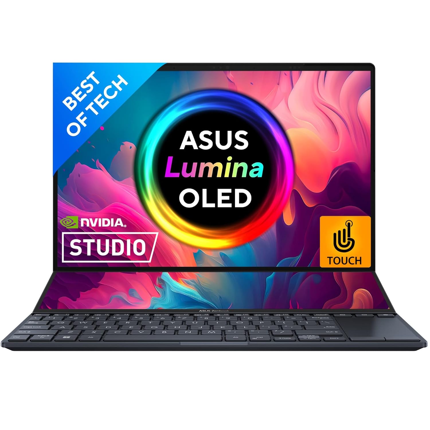 ASUS ZENBOOK PRO 14 DUO OLED (2022) DUAL SCREEN, 14.5" (32.35 CM) 120HZ TOUCH, CREATOR/GAMING LAPTOP, INTEL EVO CORE I9 12TH GEN, (32GB/1TB SSD/4GB RTX 3050 TI/WIN11/BLACK/1.75 KG) UX8402ZE-LM921WS