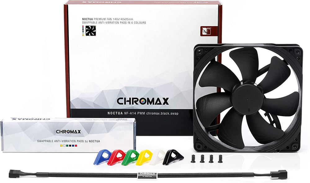 NOCTUA NF-A12 PWM 120mm Non-RGB Chromax Black Swap Cabinet fan (Single Pack)
