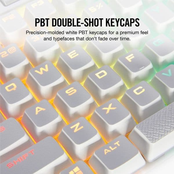 CORSAIR K70 MK.2 SE Full Size Mechanical Wired Gaming Keyboard ( White ) ( Cherry MX Speed Switch ) ( CH-9109114-NA )