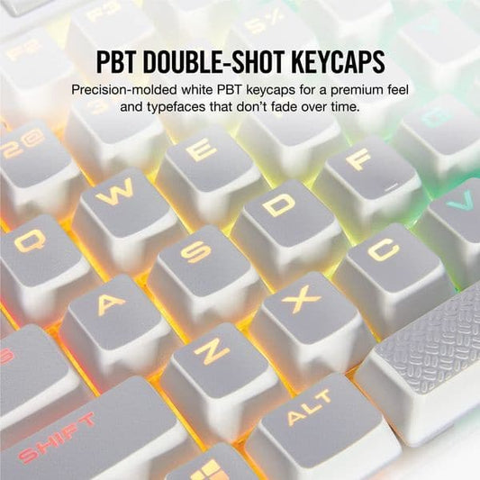 CORSAIR K70 MK.2 SE Full Size Mechanical Wired Gaming Keyboard ( White ) ( Cherry MX Speed Switch ) ( CH-9109114-NA )