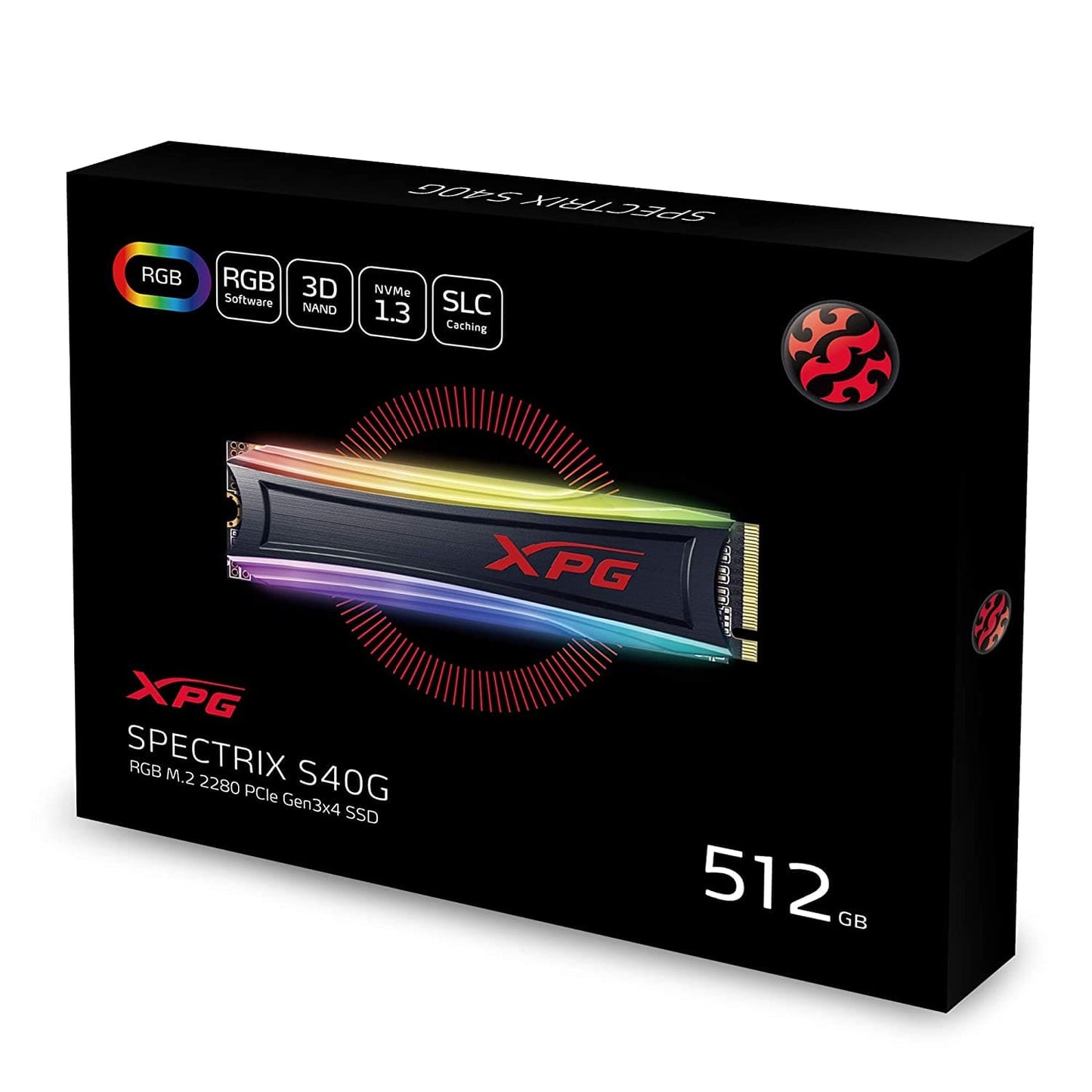 ADATA XPG Spectrix S40G RGB 512GB M.2 NVME Gen3 Solid State Drive ( SSD )