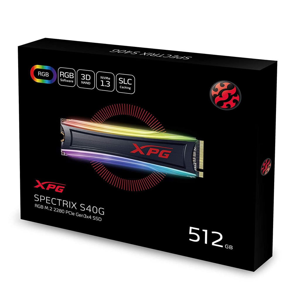 ADATA XPG Spectrix S40G RGB 512GB M.2 NVME Gen3 Solid State Drive ( SSD )