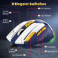 ANT ESPORTS GM333 WIRED OPTICAL ERGONOMIC DESIGN GAMING MOUSE RED/YELLOW BLACK