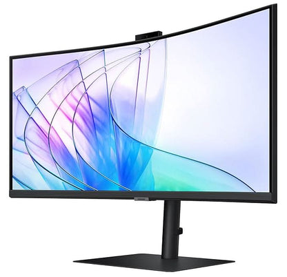 Samsung 34 inch ViewFinity S6 Curved Monitor with Inbuilt Webcam Ultrawide WQHD Monitor LS34C650VAWXXL