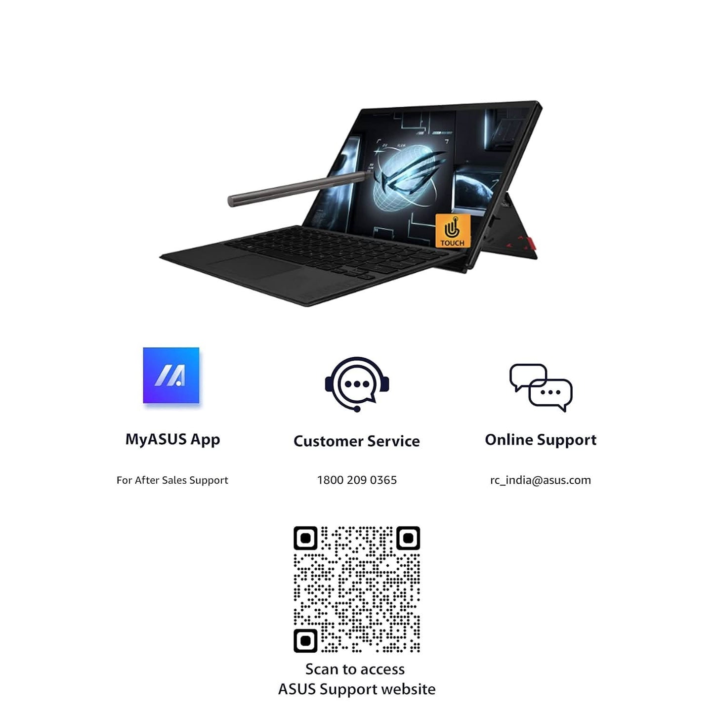 ASUS ROG FLOW Z13 (2022), 13.4 INCH (34.03 CMS) FHD+ 16:10, 120HZ TOUCH, INTEL CORE I5 12TH GEN, 2-IN-1 GAMING LAPTOP (16GB/512GB SSD/WIN 11/INTEGRATED GRAPHICS/OFFICE 2021/BLACK/1.12 KG) GZ301ZA-LD049WS