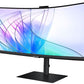 Samsung 34 inch ViewFinity S6 Curved Monitor with Inbuilt Webcam Ultrawide WQHD Monitor LS34C650VAWXXL