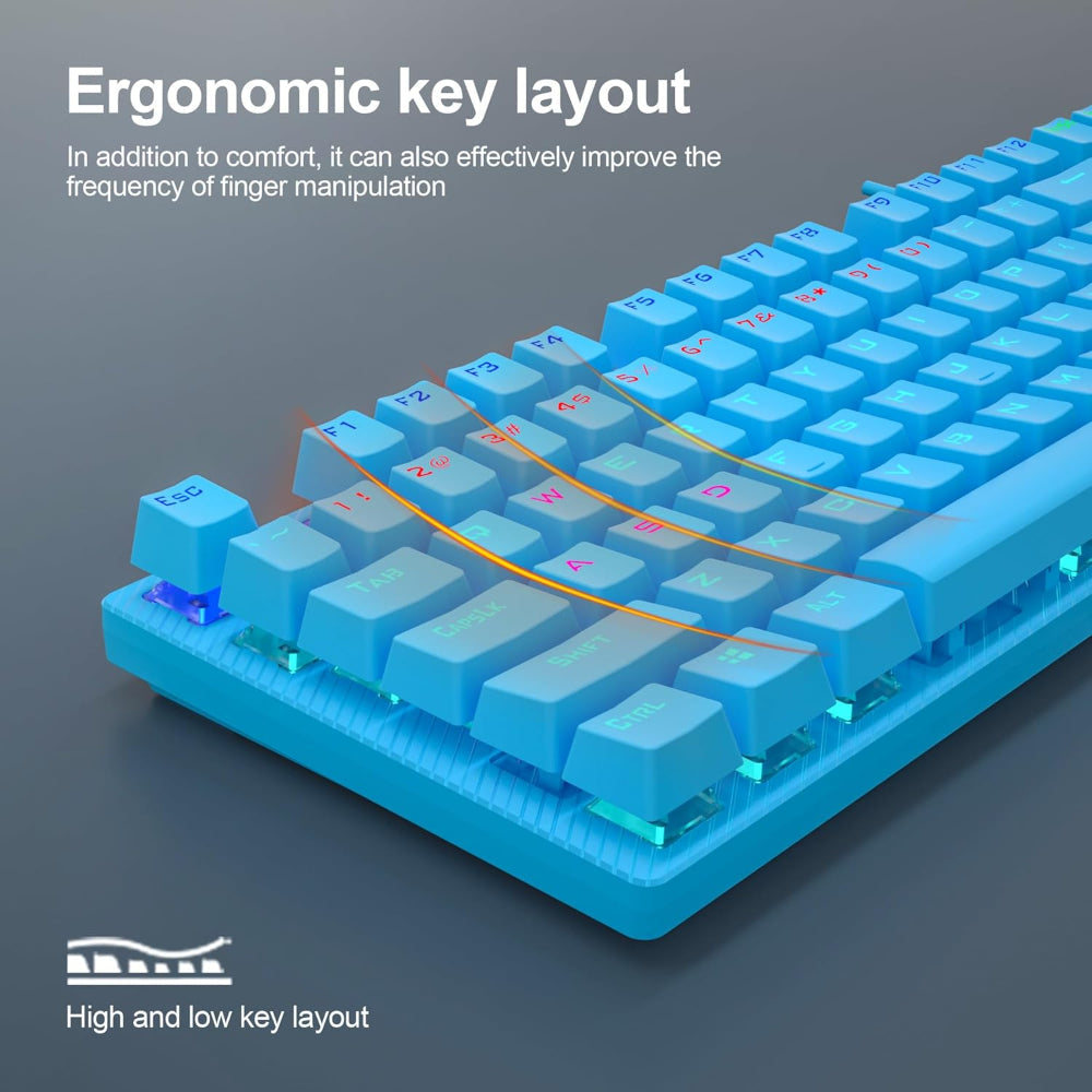 AULA S2022U Full Size Wired Mechanical Gaming Keyboard ( Blue ) ( Blue Switch ) ( S2022U )