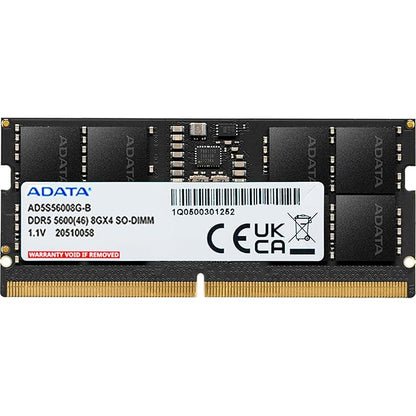 ADATA 8GB DDR5 5600MHZ SO-DIMM LAPTOP MEMORY AD5S56008G-S