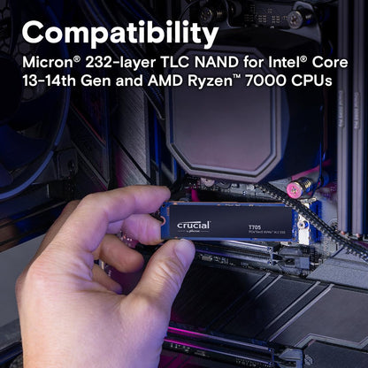 CRUCIAL T705 4TB PCIE GEN5 NVME M.2 SSD CT4000T705SSD3