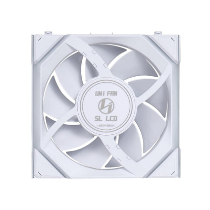 LIAN LI UNI FAN SL WIRELESS LCD 3 X 120MM KIT CASE FAN I COOLER- WHITE I G99.12SLLCD1W3W.IN
