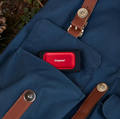 KINGSTON XS1000 2TB PORTABLE SSD RED| POCKET-SIZED | USB 3.2 GEN 2 | EXTERNAL SOLID STATE DRIVE | UP TO 1050MB/S | SXS1000R/2000G