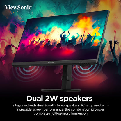 VIEWSONIC VG2409-MHU 60.96 CM (24") IPS FHD PROFESSIONAL MONITOR | USB TYPE-C ONECABLE SOLUTION 65W LAPTOP CHARGE BACK| HEIGHT ADJUSTMENT | EYE CARE| 2XSPEAKER| HDMI,USB-C,104% SRGB