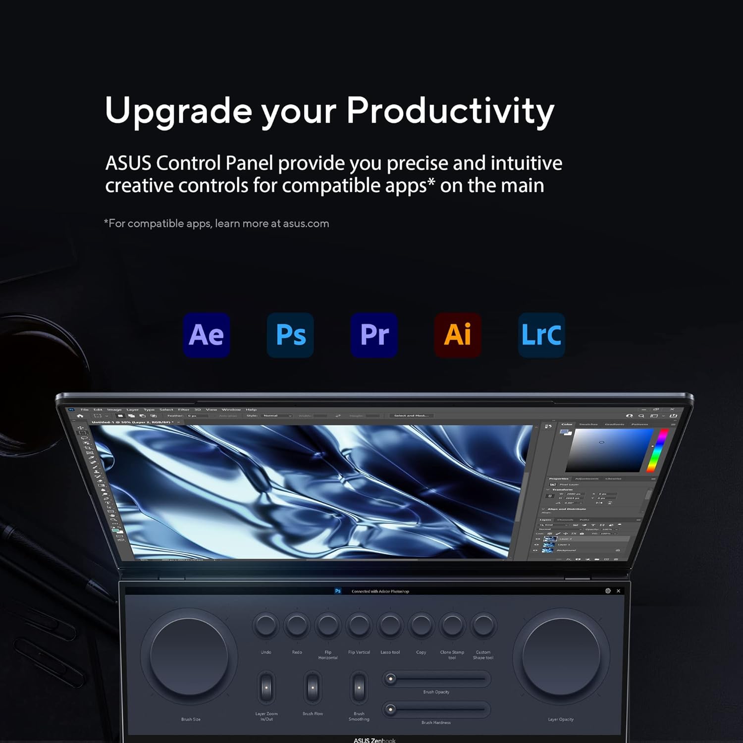 ASUS ZENBOOK PRO 14 DUO OLED (2022) DUAL SCREEN, 14.5" (32.35 CM) 120HZ TOUCH, CREATOR/GAMING LAPTOP, INTEL EVO CORE I9 12TH GEN, (32GB/1TB SSD/4GB RTX 3050 TI/WIN11/BLACK/1.75 KG) UX8402ZE-LM921WS