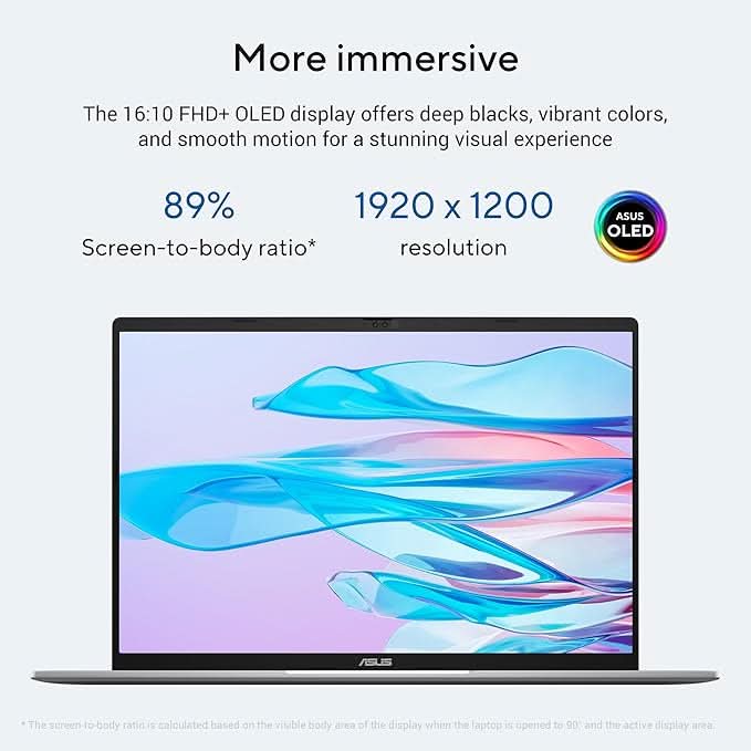 ASUS Vivobook S16,Intel Core Ultra 5 225H,AI PC(Intel Arc iGPU/16GB RAM/512GB SSD/FHD/16/60Hz/Backlit Keyboard/70Whr/Windows 11/M365 Basic(1Year)/Office Home 2024/Cool Silver/1.7 Kg) S3607CA-SH071WS