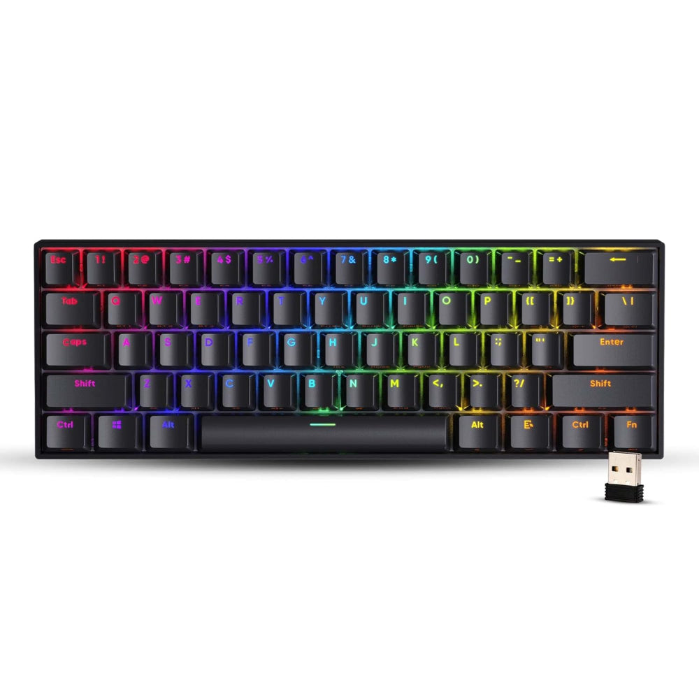 ZEBRONICS Zeb-Max Ninja 60% RGB Mechanical Wireless Gaming Keyboard ( Black ) ( Blue Switch )