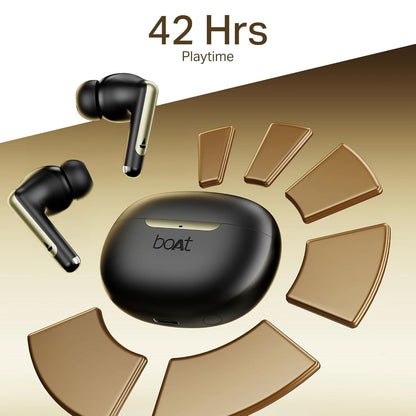 Boat Airdopes 141 Elite ANC TWS Ear Buds Wireless Earphones with mic (Black)