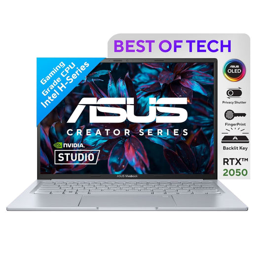 ASUS CREATOR SERIES VIVOBOOK 14X OLED (2023), INTEL CORE I7-12650H 12TH GEN, 14 INCH (35.56 CM) 2.8K 90HZ OLED, CREATOR/GAMING LAPTOP (16GB/1TB/4GB RTX 2050/WIN11/SILVER/1.4 KG), K3405ZFB-KM752WS
