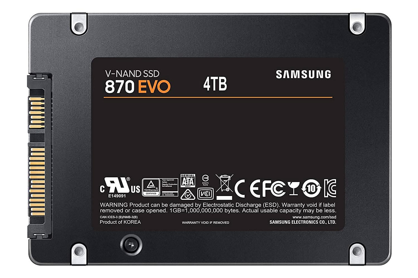 SAMSUNG 870 EVO 4TB SSD MZ-77E4T0BW