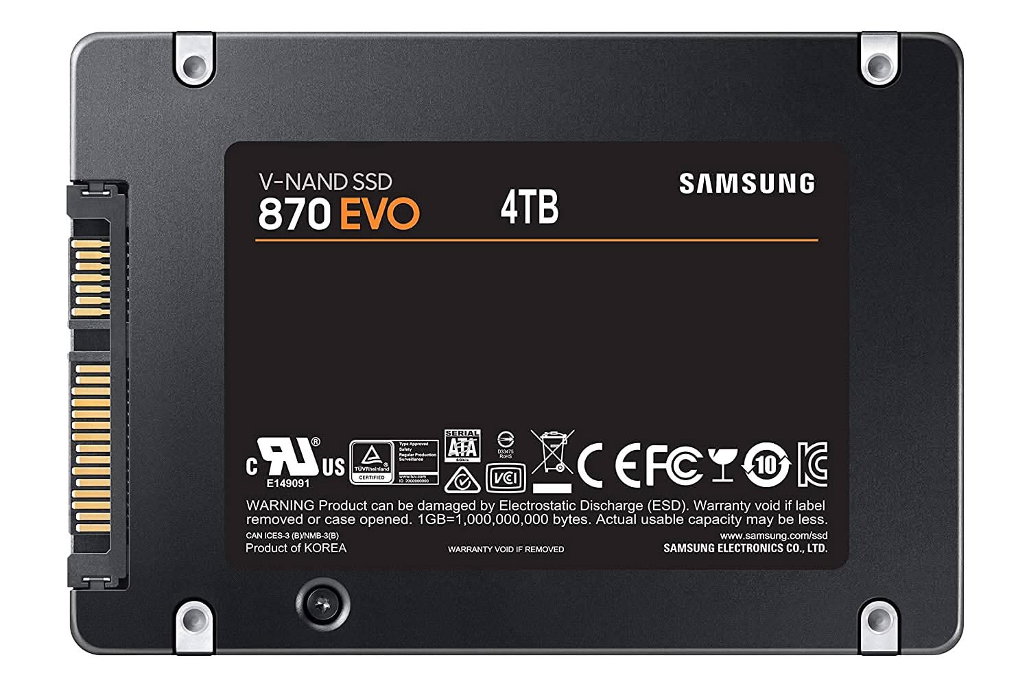 SAMSUNG 870 EVO 4TB SSD MZ-77E4T0BW