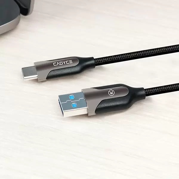 CADYCE CADMIUM PREMIUM BRAIDED USB-C TO USB-A SYNC AND CHARGE CABLE (1M) CA-C3AM