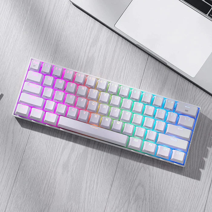 REDRAGON K530 Pro Draconic 60% Mechanical Wireless Gaming Keyboard ( White ) ( Red Switch )