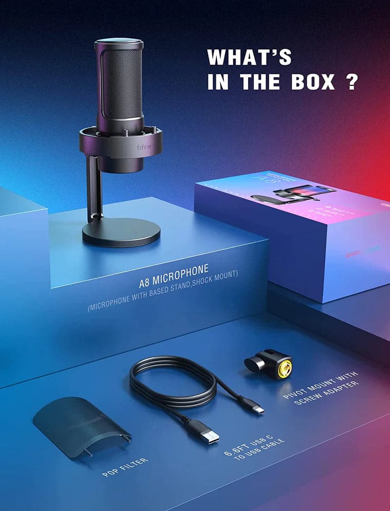 FIFINE Ampligame A8 USB Gaming Microphone