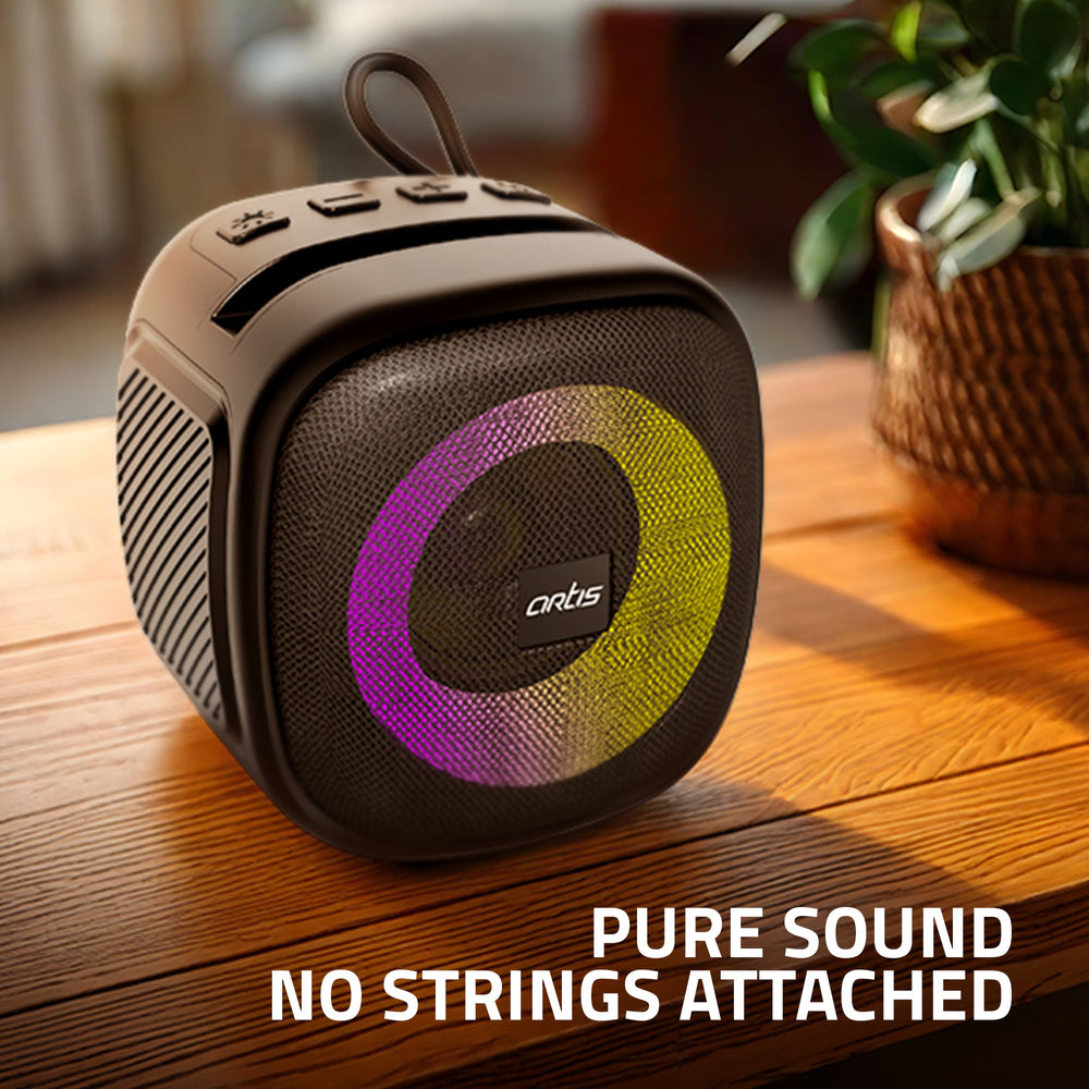 BT10 wireless Bluetooth Speaker with USB input, TF card Input FM Radio and TWS (10W RMS Output)