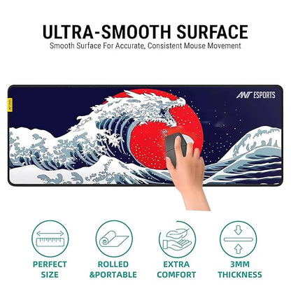 ANT ESPORTS SNOW DRAGON GAMING MOUSEPAD - BLUE