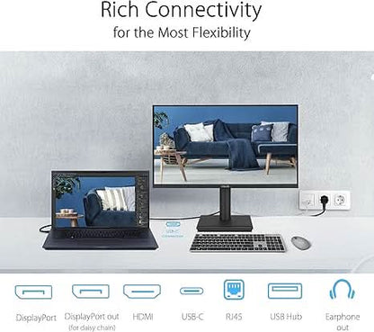ASUS 27 Inch 1440P QHD, IPS USB-C RJ45 Docking Monitor