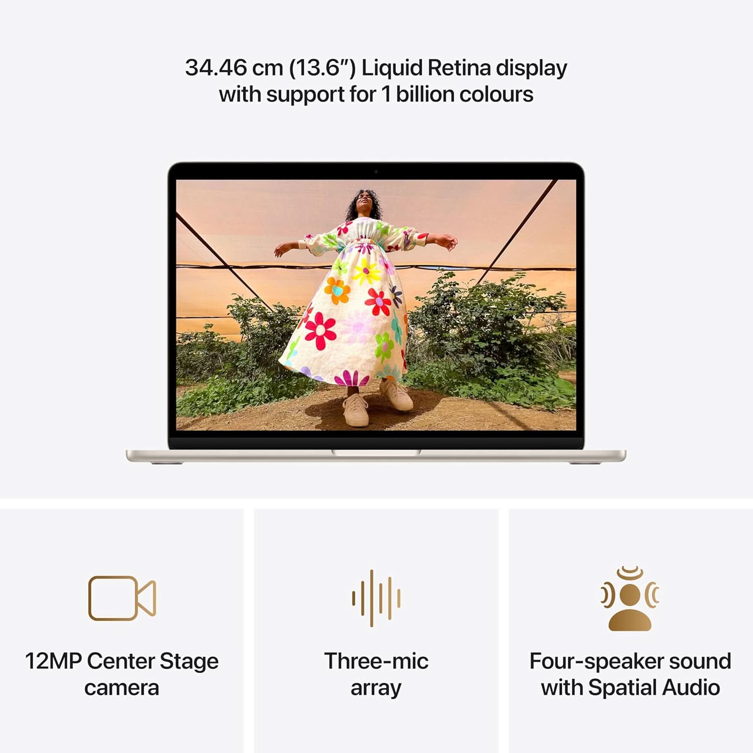 Apple 13-inch MacBook Air M5 chip with 10 core CPU and 8 core GPU, 16GB, 512GB SSD - Starlight