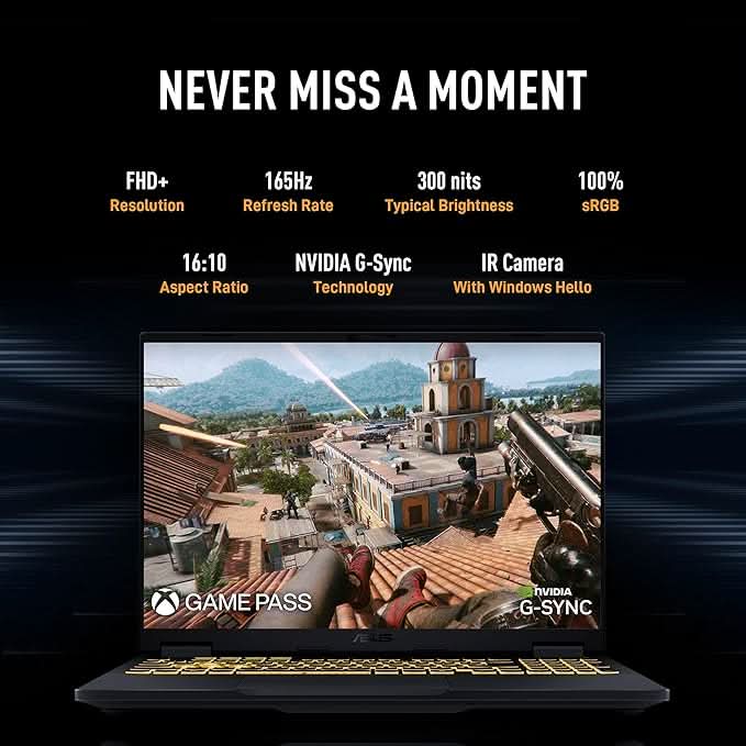 ASUS TUF F16 (2025),14th Gen, Intel Core i7 14650HX, RTX 5050-8GB, 16GB RAM, 1TB SSD, FHD+, 16", 40 cm, Windows 11, M365 Basic(1yr) Office24, Jaeger Gray, 2.2 Kg, FX608JHR-RV135WS, Gaming Laptop