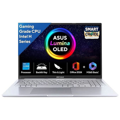 ASUS Vivobook 16, 16" FHD (1920 x 1200) OLED,Intel Core i5-13420H Processor,(16GB RAM/512GB SSD/Win 11/M365 Basic (1Year)/Backlit Keyboard/Office Home 2024/Silver/1.88 kg),X1605VA-SH1952WS