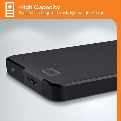 WESTERN DIGITAL 4TB ELEMENTS PORTABLE EXTERNAL HARD DRIVE