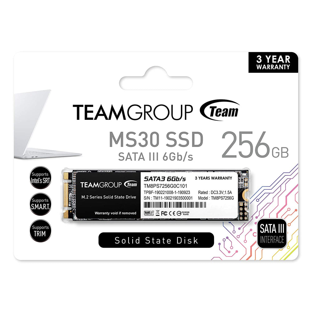 TEAM GROUP MS30 128GB 2.5 SATA M.2 SATA 3 Inernal Storage Drive (SSD)
