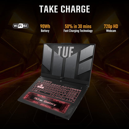 ASUS TUF GAMING F15, GAMING LAPTOP, 13TH GEN INTEL CORE I7-13620H, RTX 4050 GRPH (16GB/512GB/39.62 CMS (15.6) FHD/WIN 11 HOME) FX507VU-LP210W