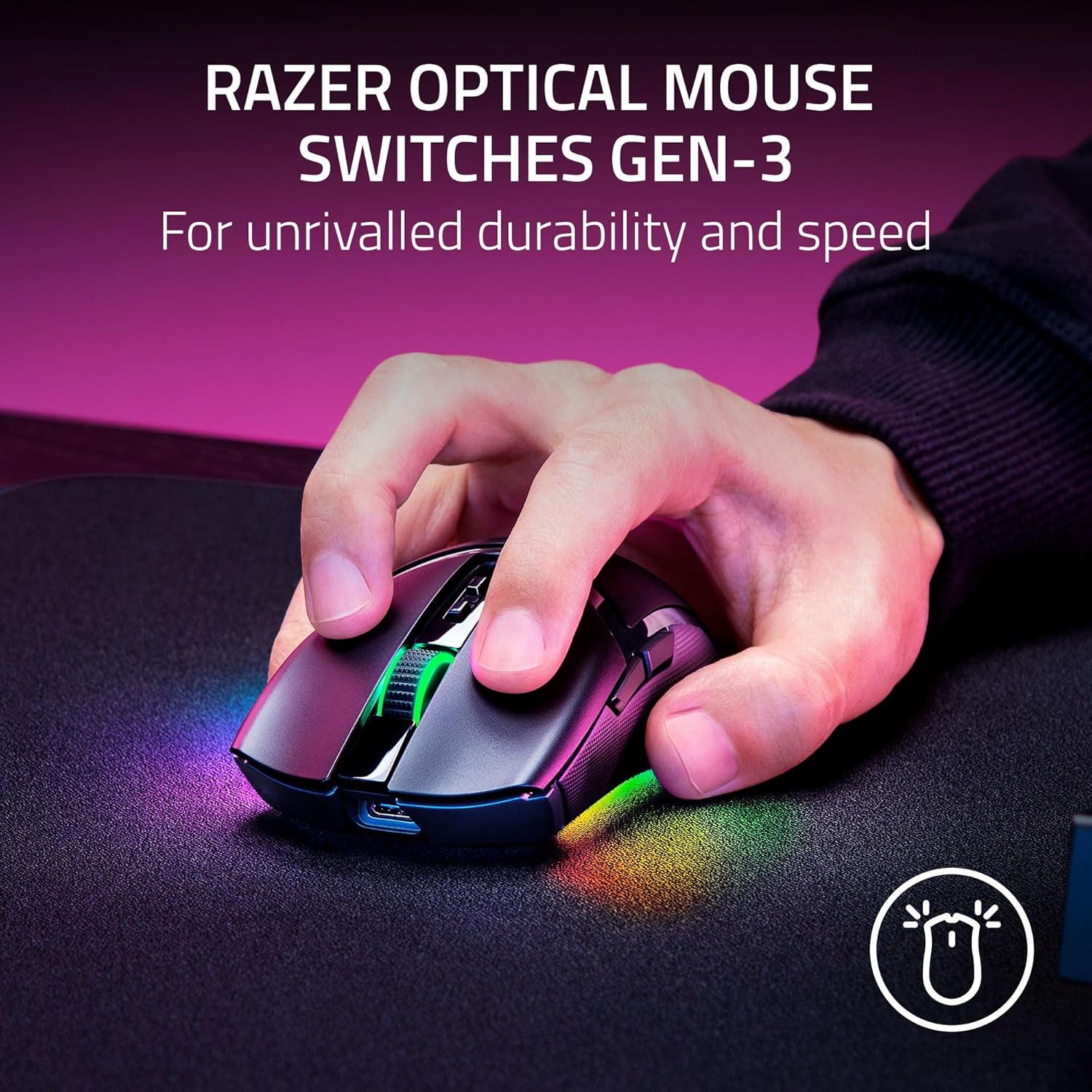 RAZER COBRA PRO - AMBIDEXTROUS WIRELESS GAMING MOUSE RZ01-04660100-R3A1