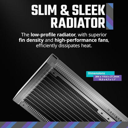 COOLER MASTER ML360 ATMOS 360MM ARGB AIO LIQUID COOLER BLACK