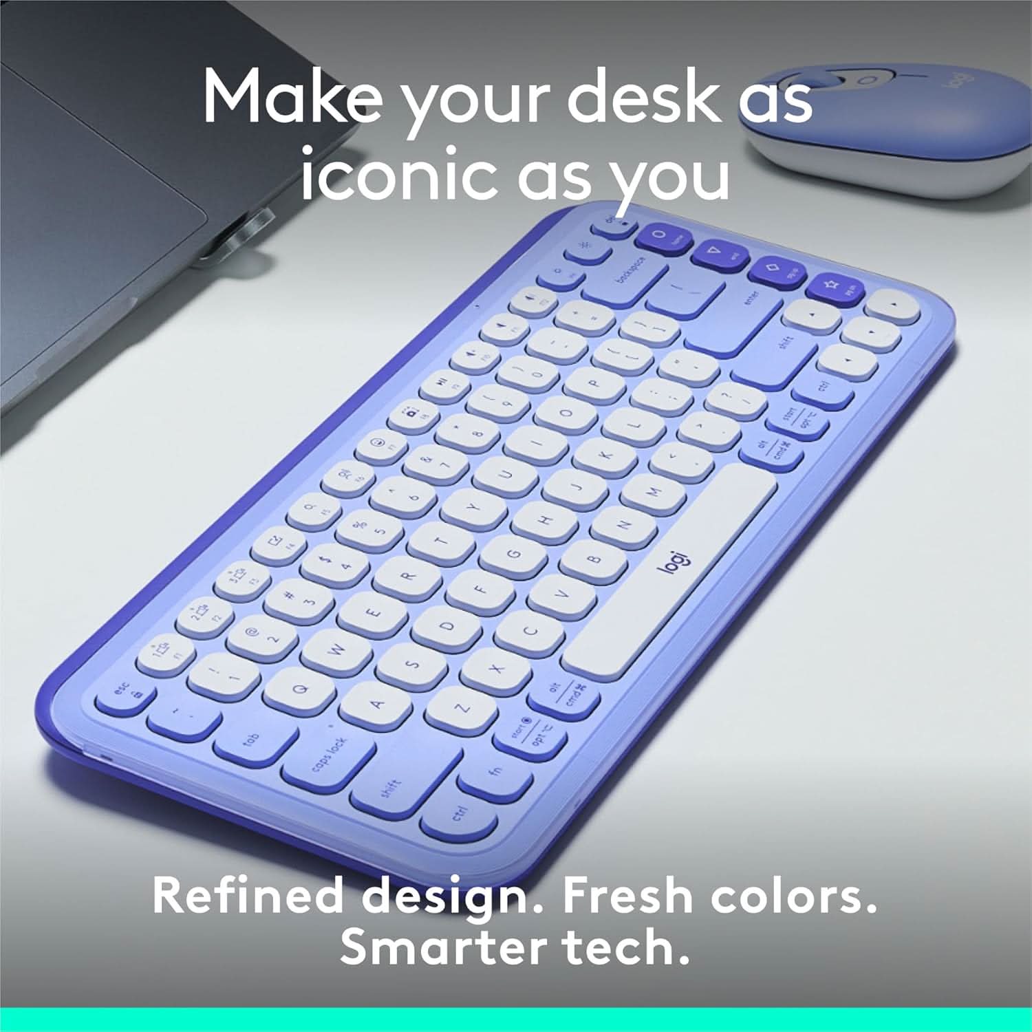 LOGITECH POP ICON BLUETOOTH KEYBOARD WHITE