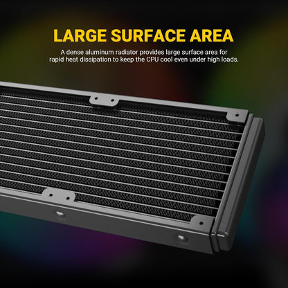 ANT ESPORTS ICE-240 ARGB 240MM AIO LIQUID COOLER BLACK