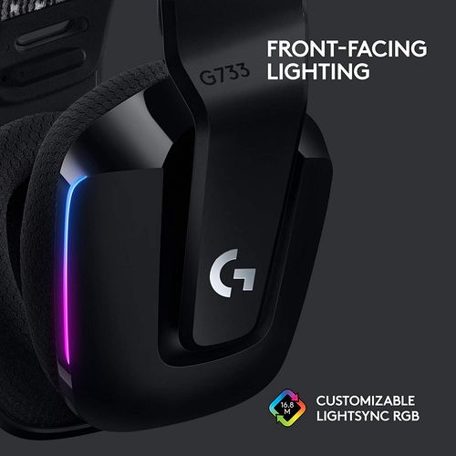 LOGITECH G733 Lightspeed Wireless+USB RGB 7.1 Surround Gaming Headphone ( Black ) ( PS4 / Mac OS )