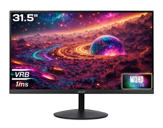 ACER SA322QU 31.5 INCH WQHD 2560X1440 RESOLUTION IPS ULTRA SLIM (7.2MM) BACKLIT LED LCD MONITOR