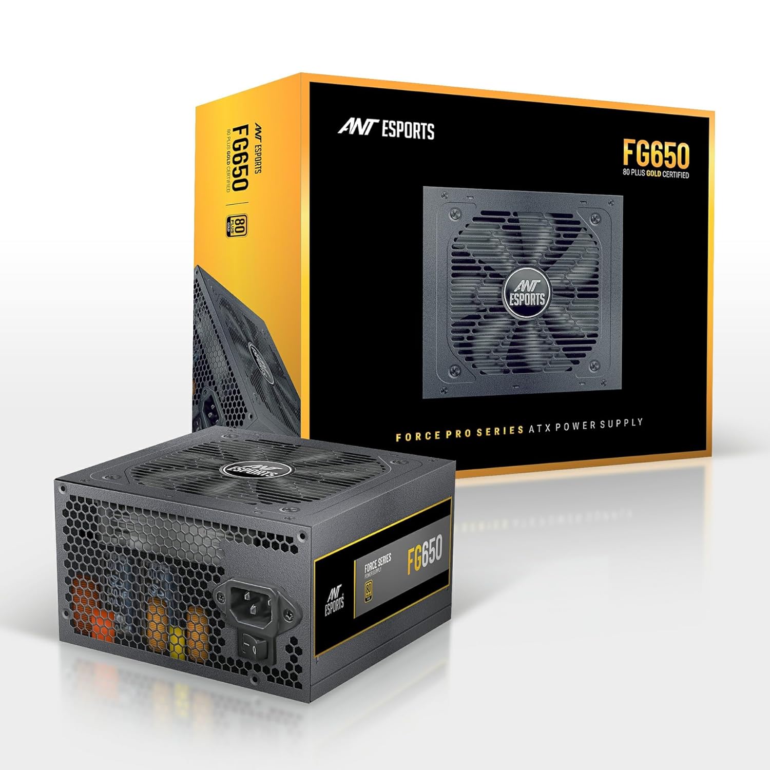 ANT ESPORTS FG650 V2 Gold 650 Watt Fully Modular  SMPS with Braided Nylon cables