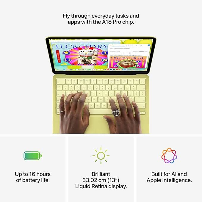 Apple 13-inch MacBook Neo: Apple A18 Pro chip with 6 core CPU and 5 core GPU, 8GB, 512GB SSD, Touch ID - Blush