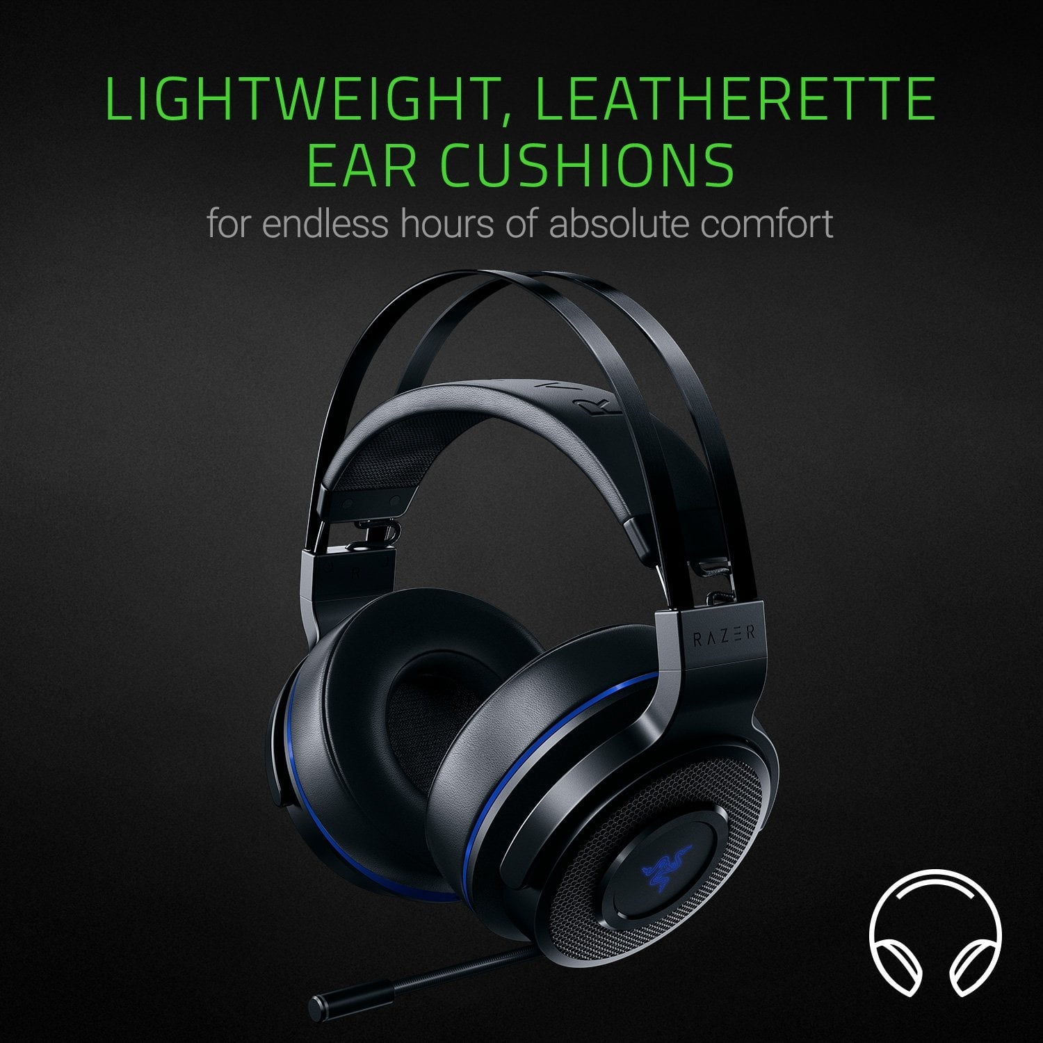 RAZER Thresher Wireless Bluetooth 7.1 Surround Gaming Headphones ( Black )
