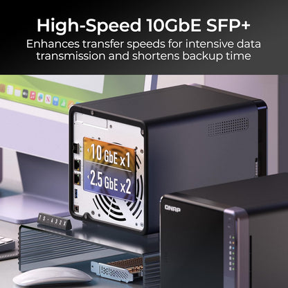 QNAP TS-632X-4G-US 6 BAY 10GBE DESKTOP NAS WITH ARM ALPINE AL524 QUAD-CORE PROCESSOR AND 4 GB DDR4 RAM (DISKLESS)